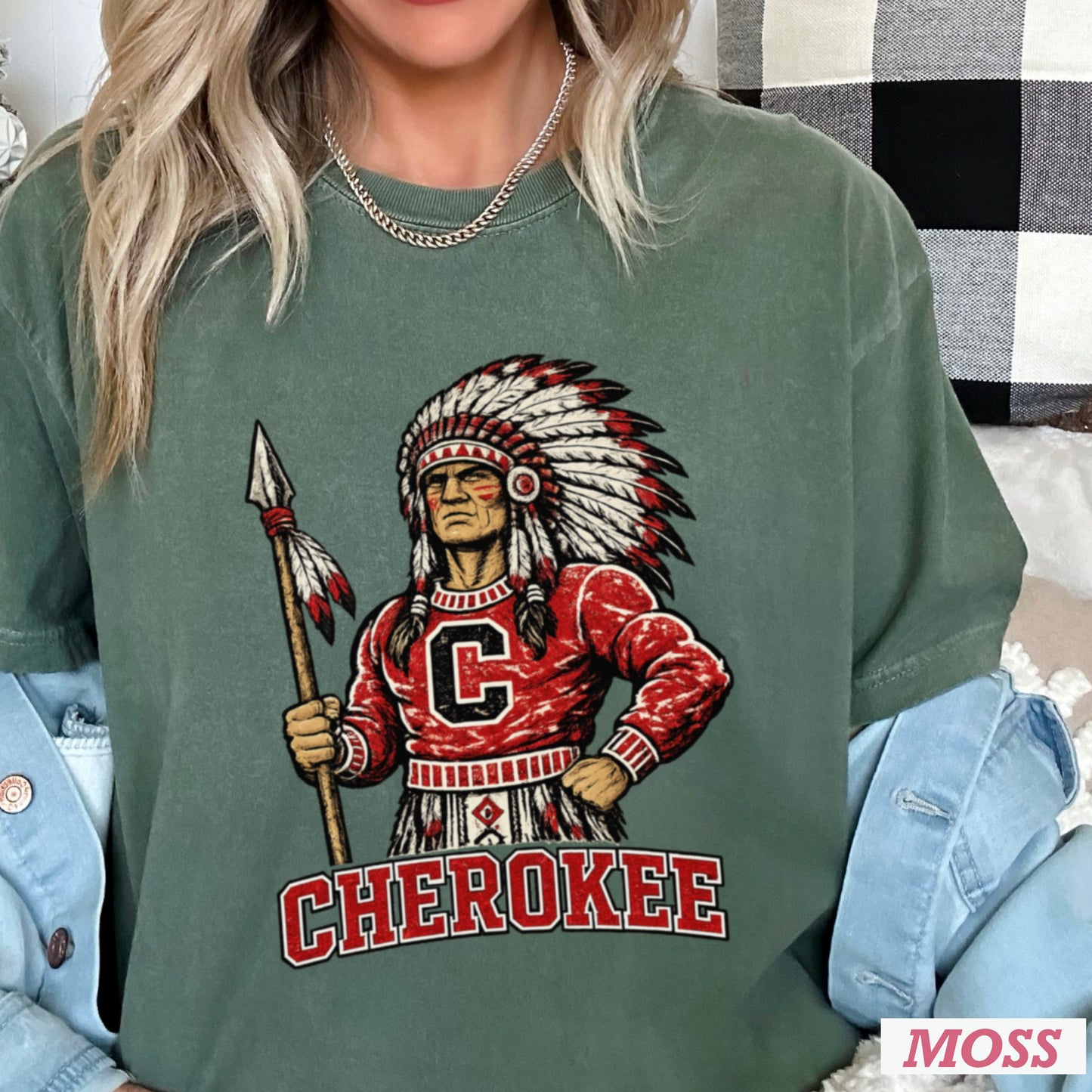 Cherokee Warriors Comfort Color Graphic Tee