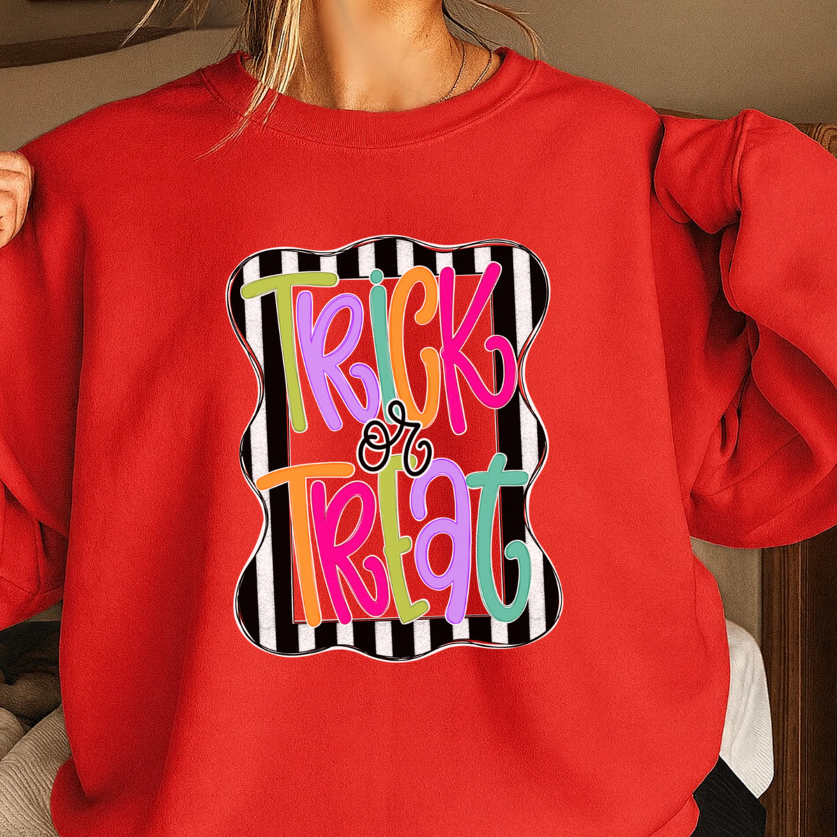 Trick Or Treat Halloween Crewneck Sweatshirt