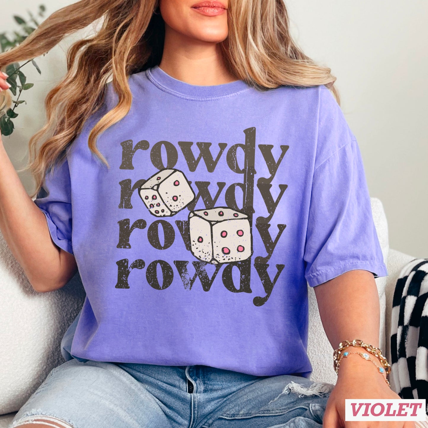 Rowdy Dice Comfort Color Graphic Tee