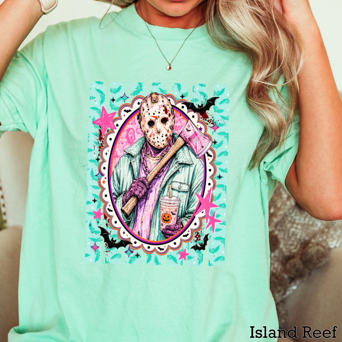 Horror Film Character Halloween Comfort Color Graphic Tee