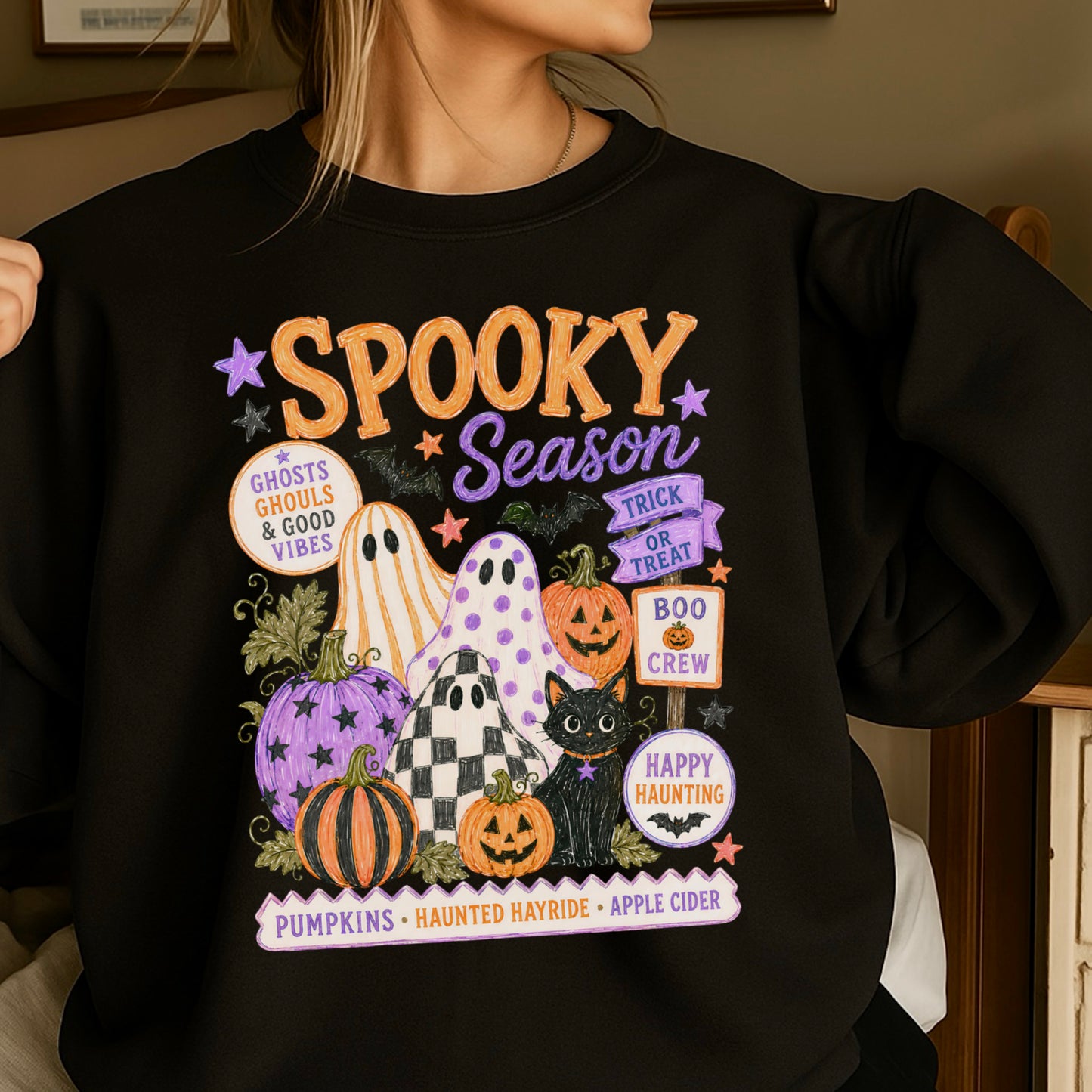Spooky Season Halloween Crewneck Sweatshirt