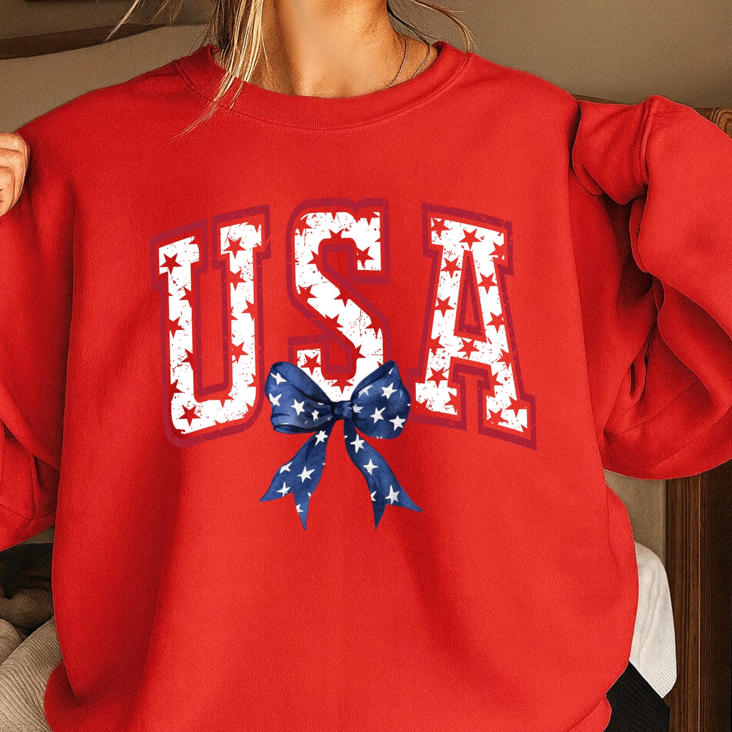 USA Patriotic Crewneck Sweatshirt