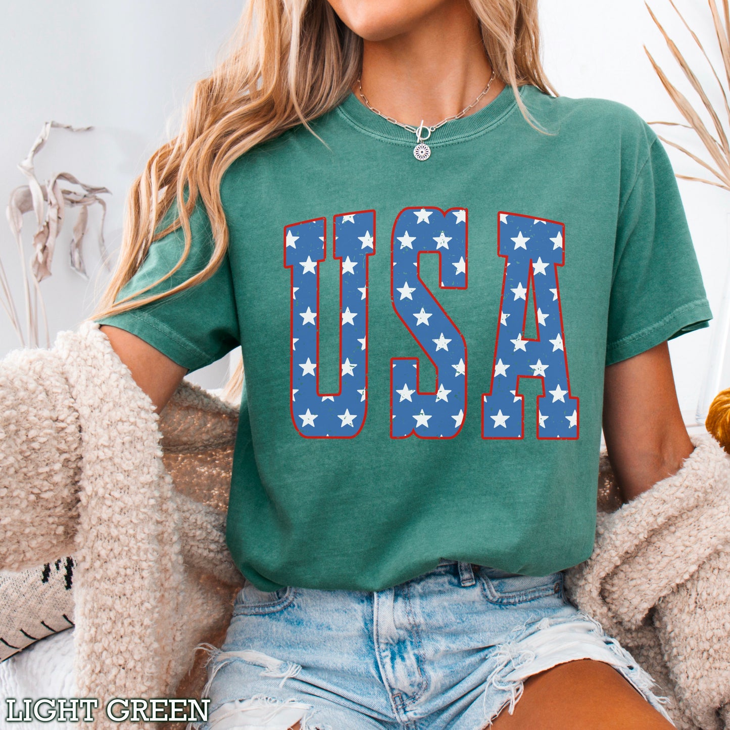 USA Patriotic Comfort Color Graphic Tee