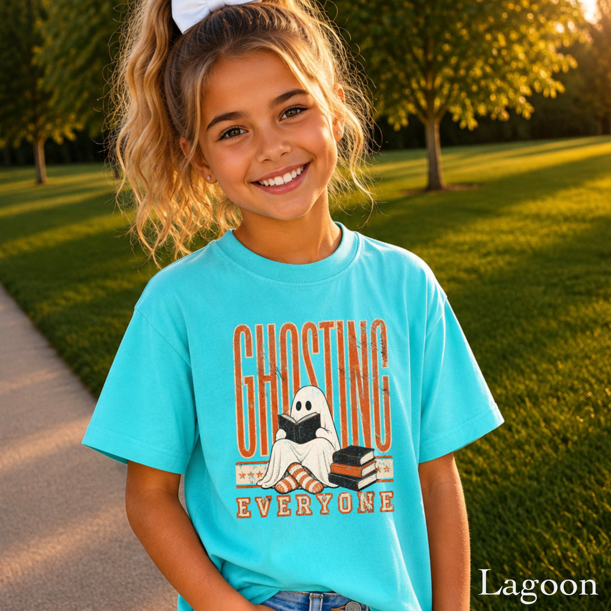 Ghosting People Halloween Youth Comfort Color T-Shirt