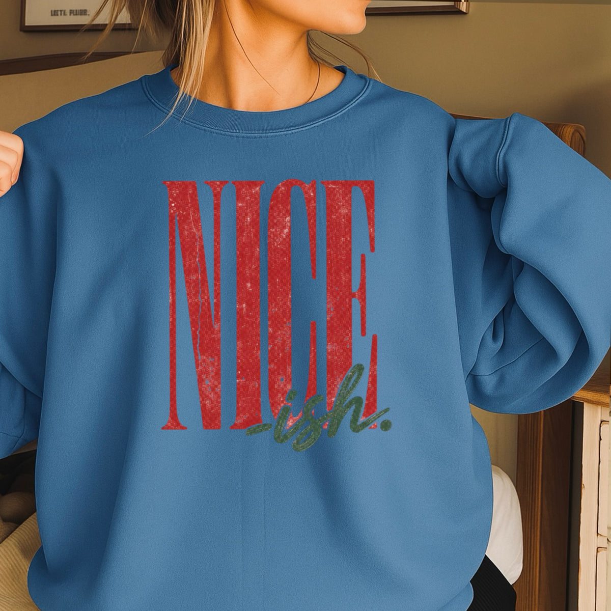 Nice -ish Christmas Crewneck Sweatshirt
