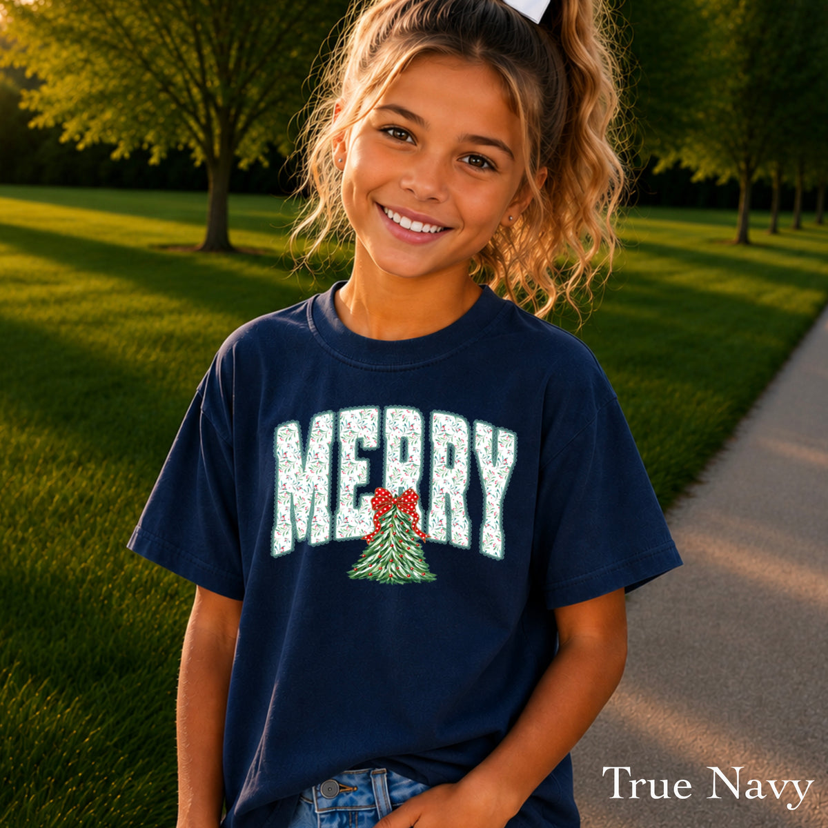 Merry Christmas Youth Comfort Color T-Shirt