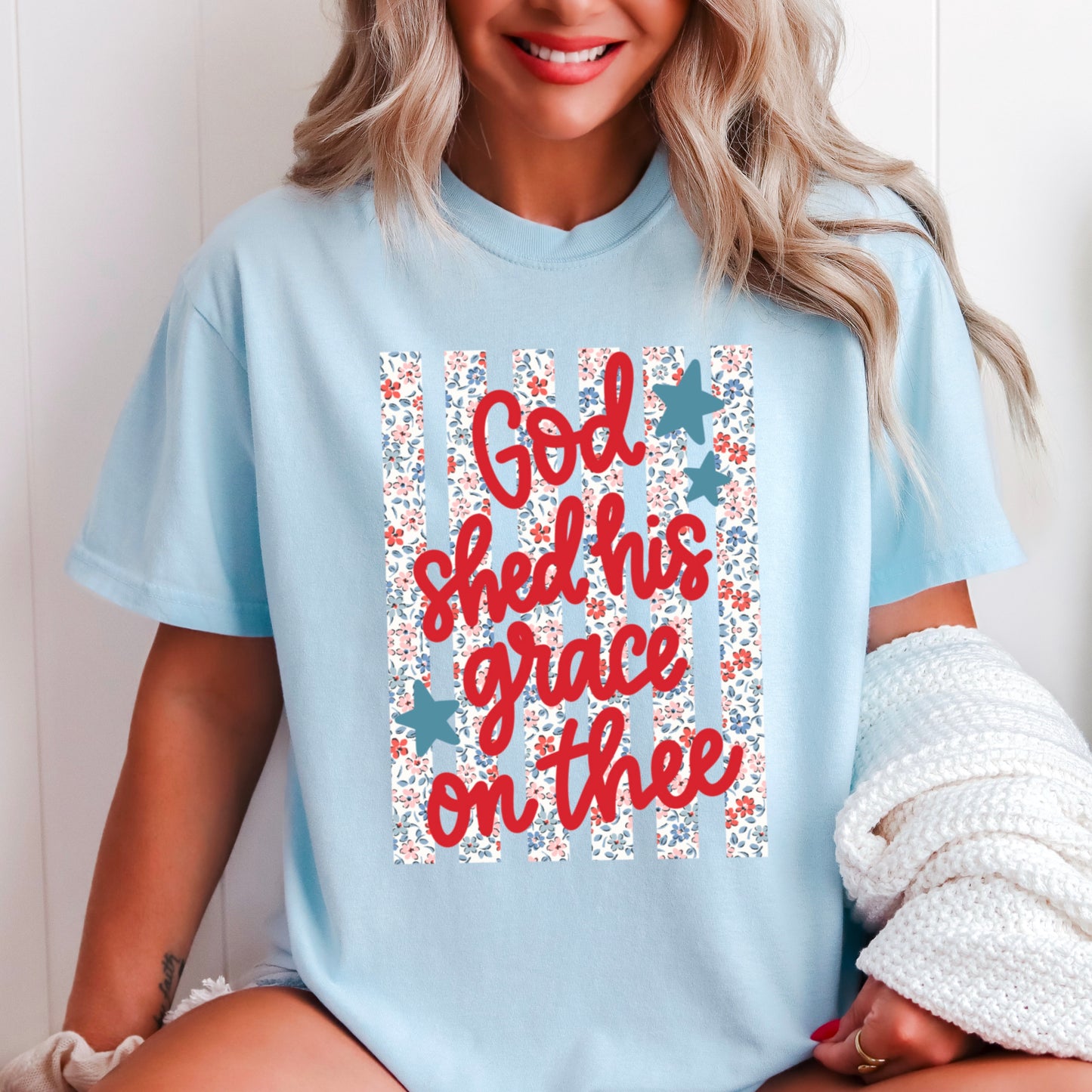 God Shed His Grace On Thee Comfort Color Graphic Tee