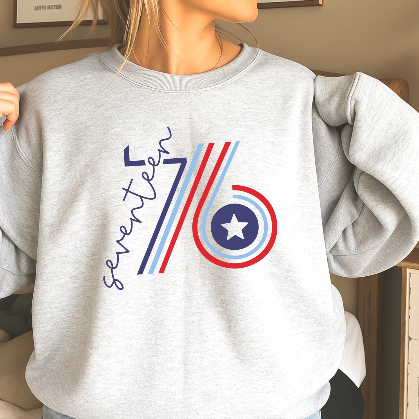 Retro 1776 Crewneck Sweatshirt