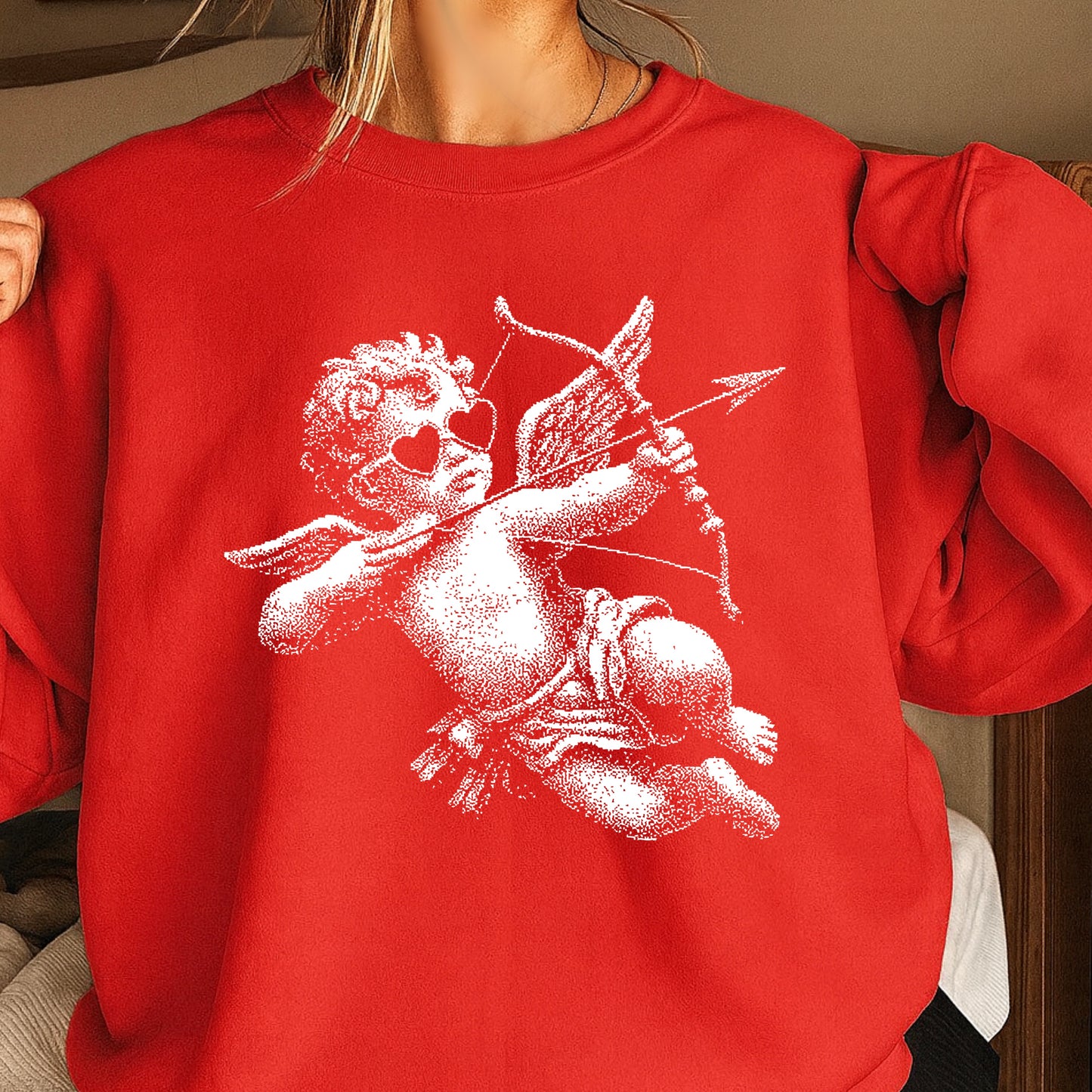 Halftone Cupid Valentine’s Day DTF Transfer