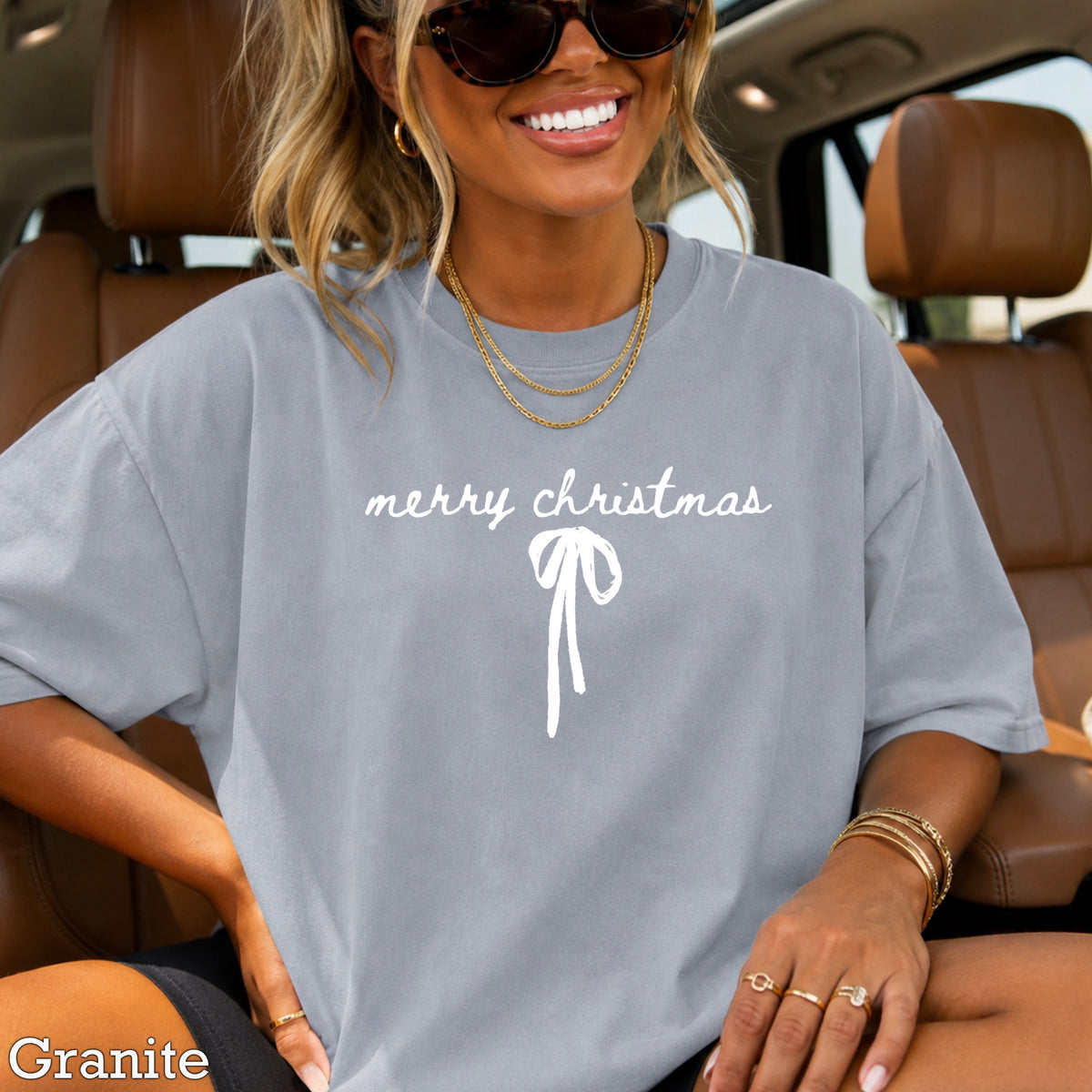 Merry Christmas Comfort Color Graphic Tee