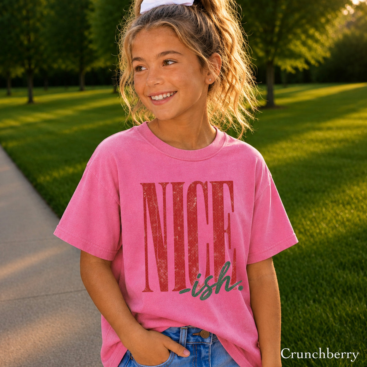 Nice -ish Christmas Youth Comfort Color T-Shirt