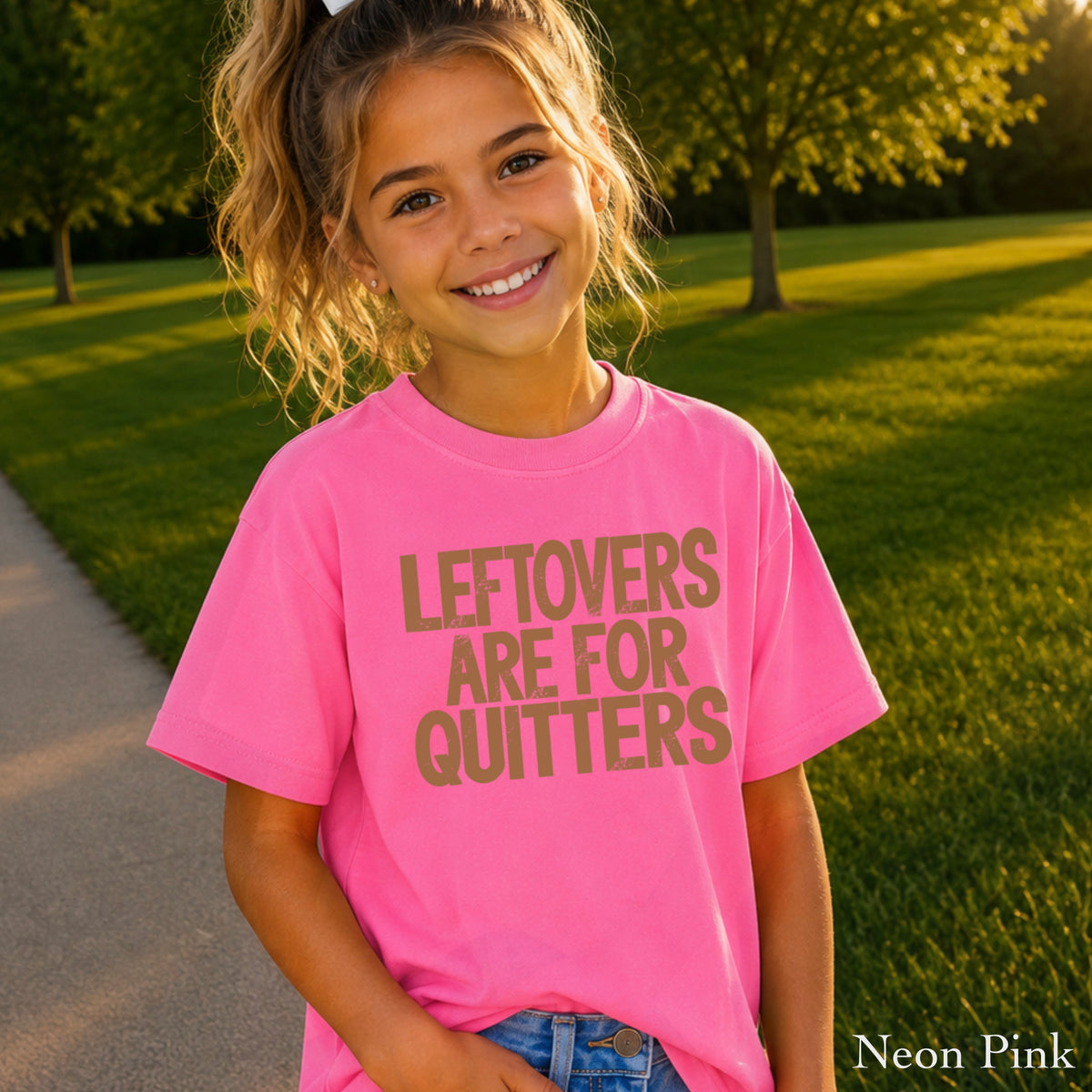 Leftovers Are For Quitters Thanksgiving Youth Comfort Color T-Shirt