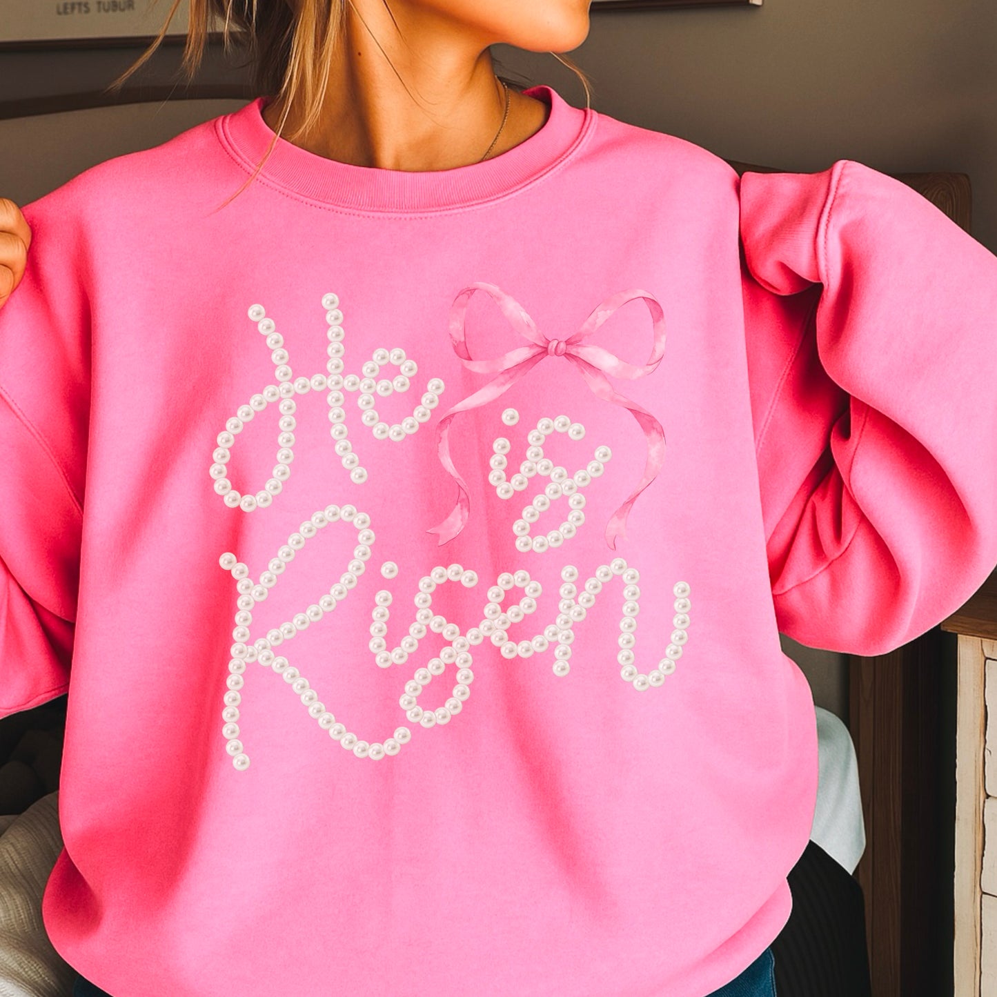 He Is Risen Easter Crewneck Sweatshirt