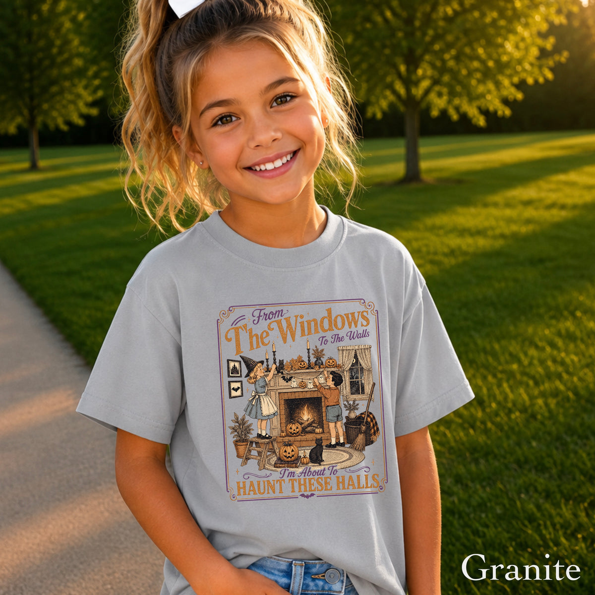 From The Window To The Walls Halloween Youth Comfort Color T-Shirt