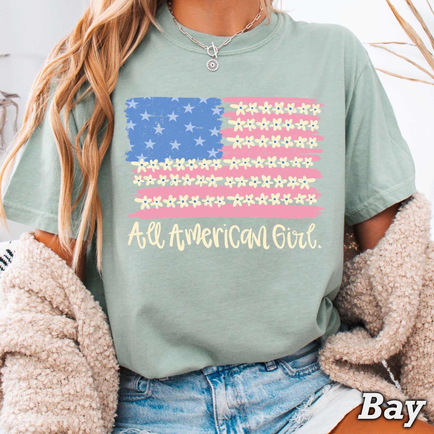 All American Girl Comfort Color Graphic Tee