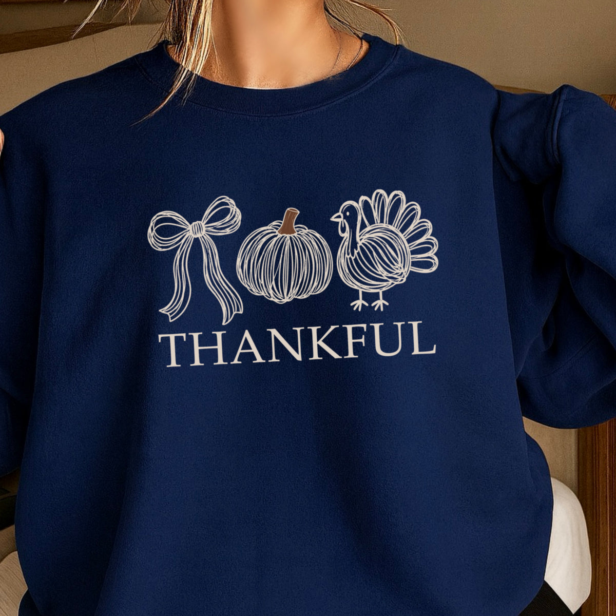 Thankful Thanksgiving Crewneck Sweatshirt