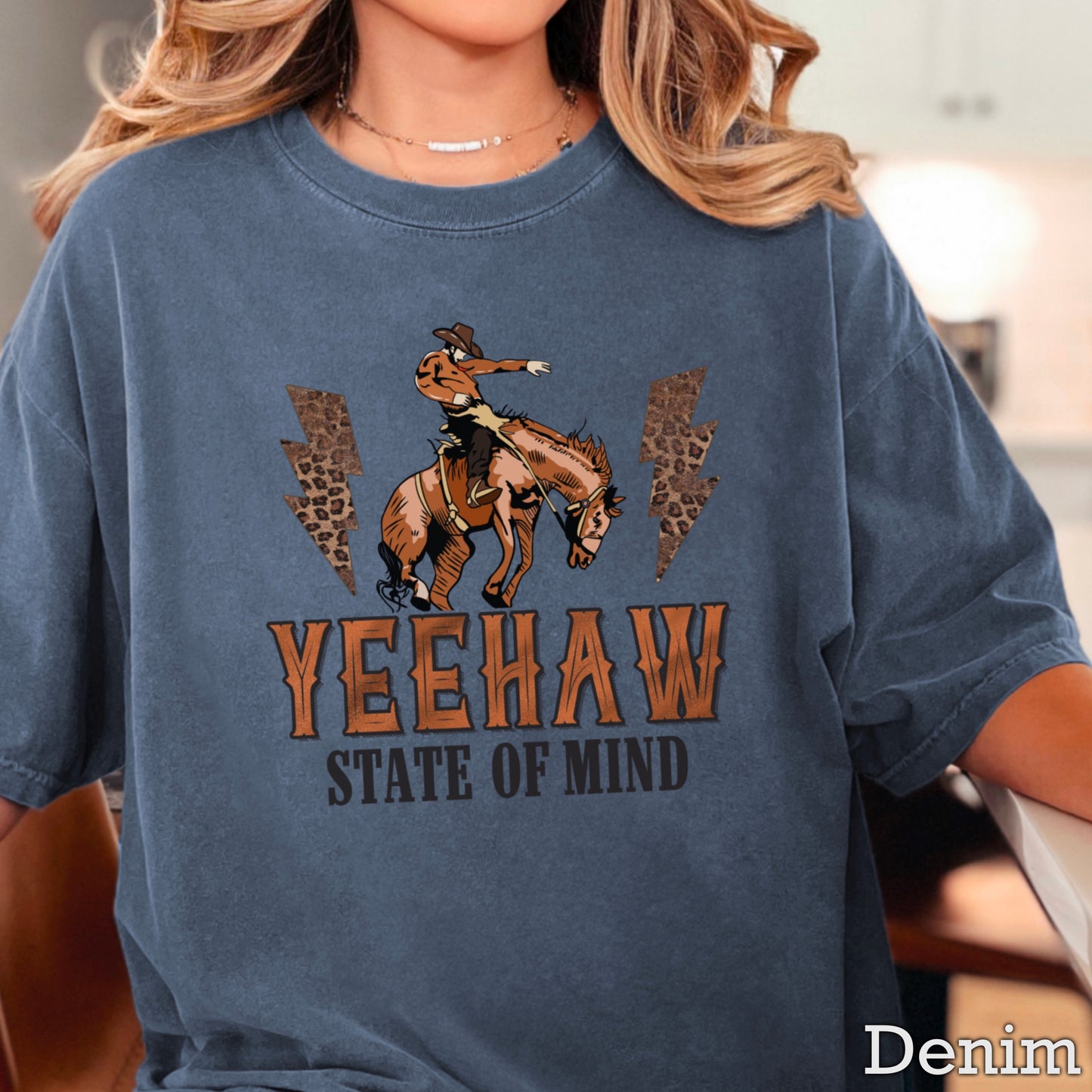 Yeehaw State Of Mind  Comfort Color Graphic Tee