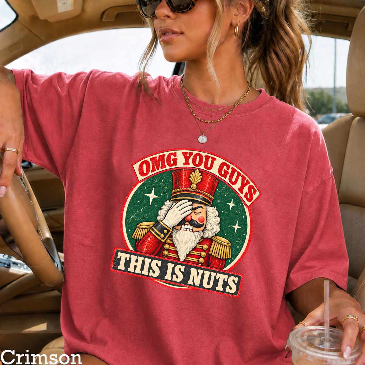 OMG You Guys This Is Nuts Christmas Comfort Color Graphic Tee