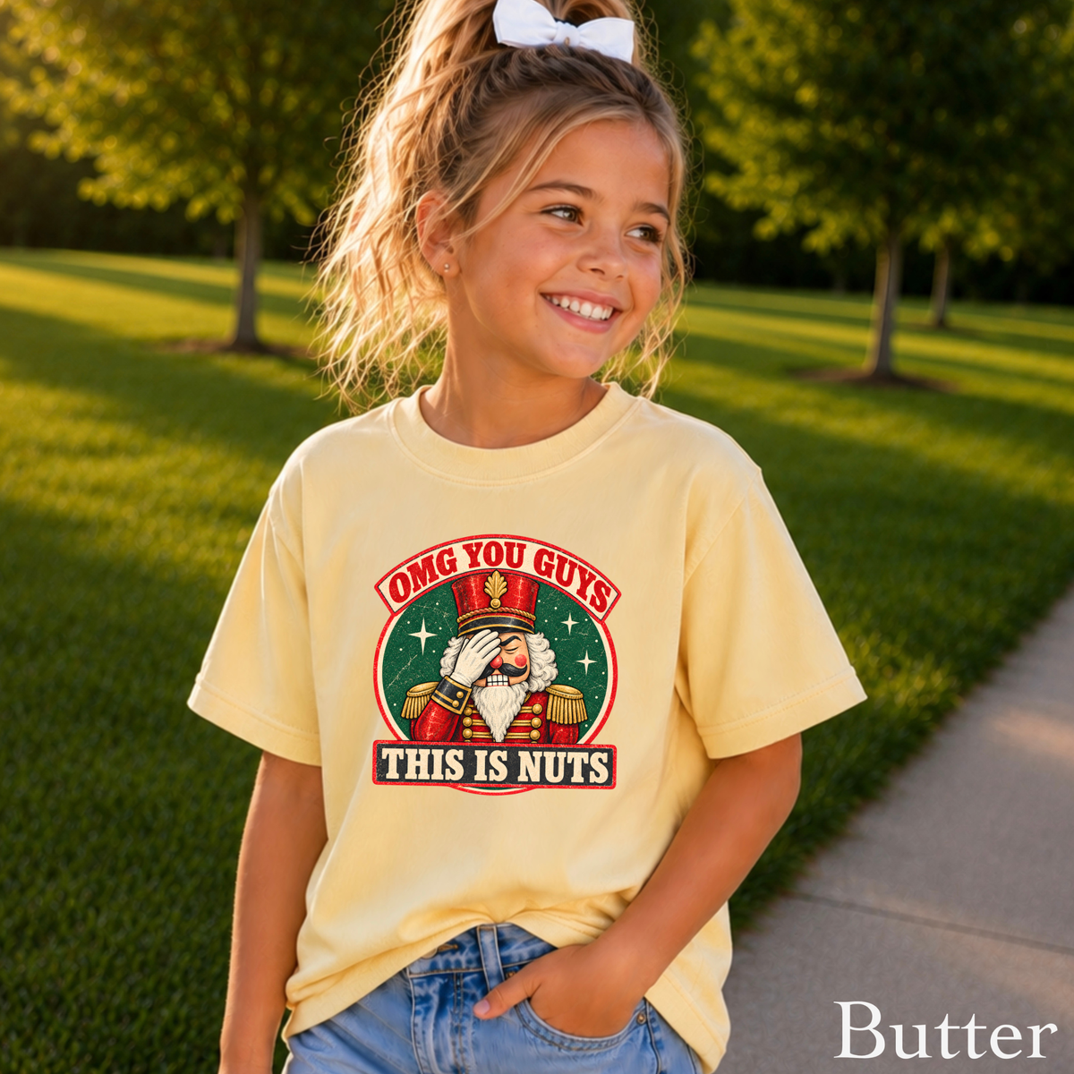 OMG You Guys This Is Nuts Christmas Youth Comfort Color T-Shirt