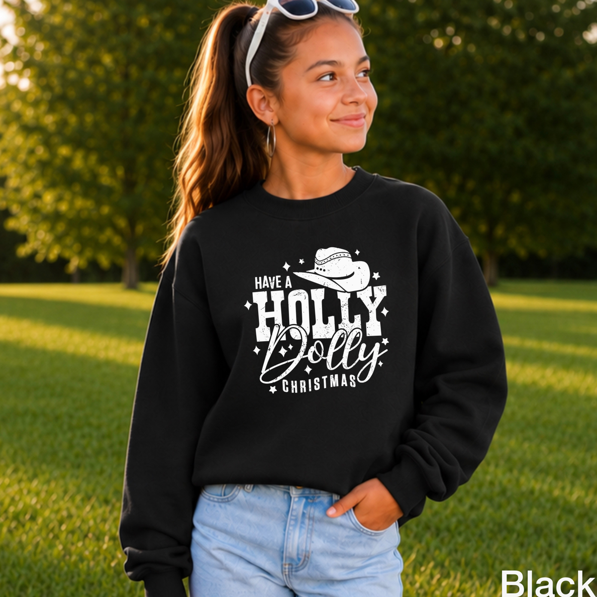 Have A Holly Christmas Youth Crewneck Sweatshirt