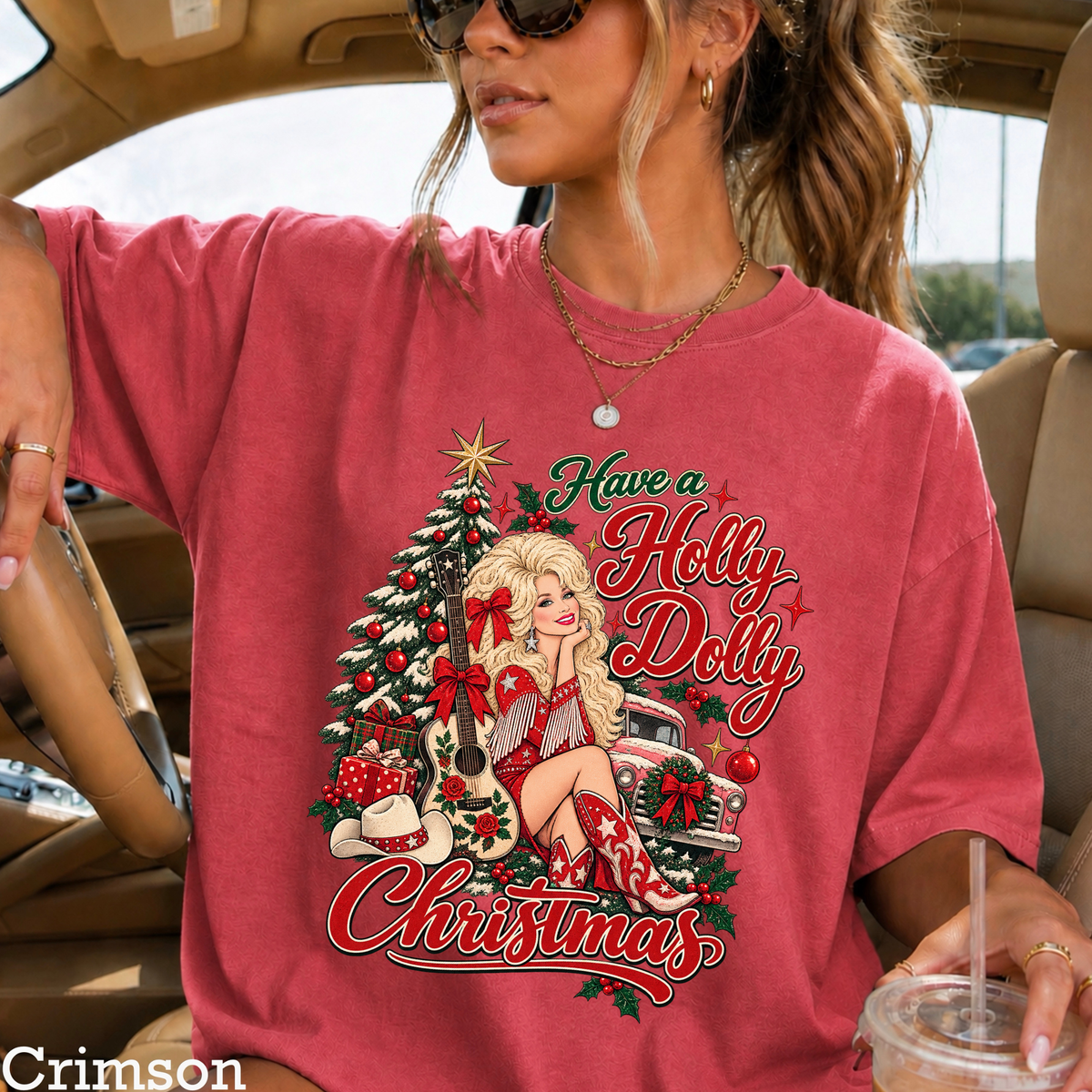 Have A Holly Christmas Comfort Color Graphic Tee