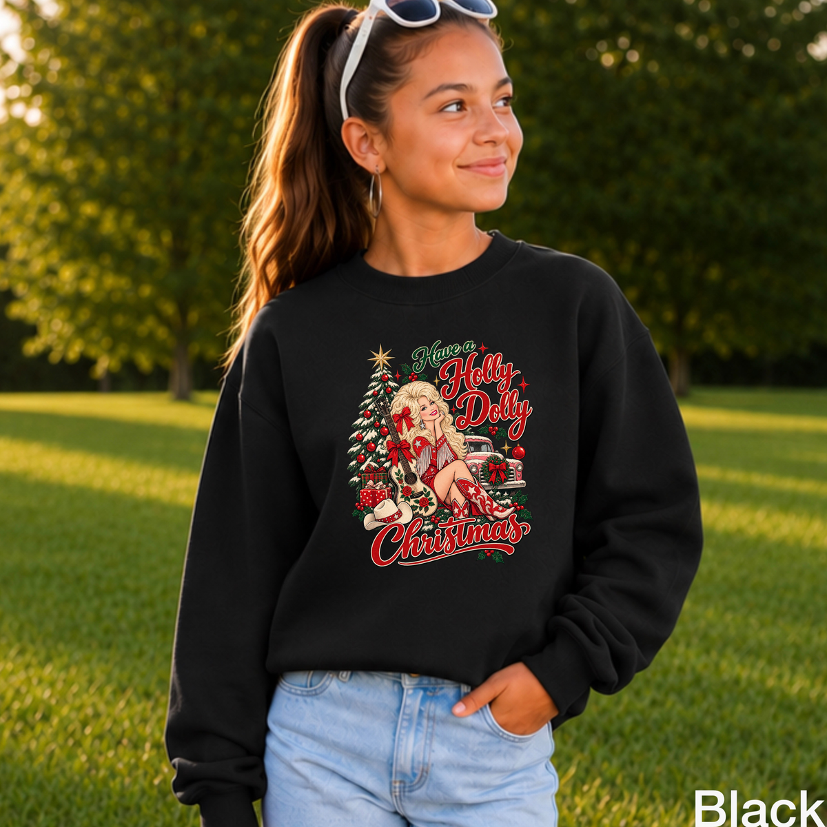 Have A Holly Christmas Youth Crewneck Sweatshirt
