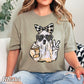 Preppy Ghost Halloween Comfort Color Graphic Tee