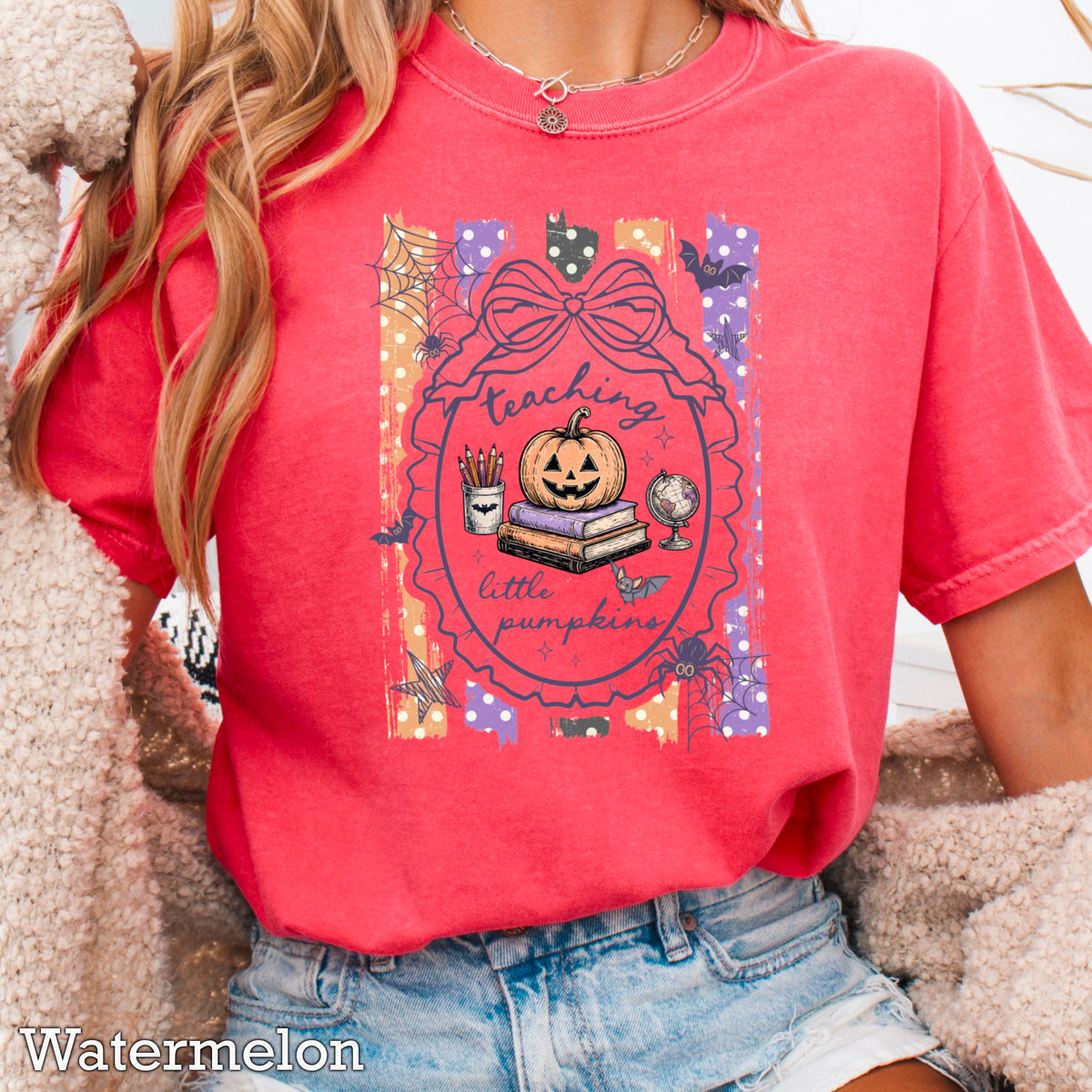 Teaching Little Pumpkins Comfort Color Graphic Tee