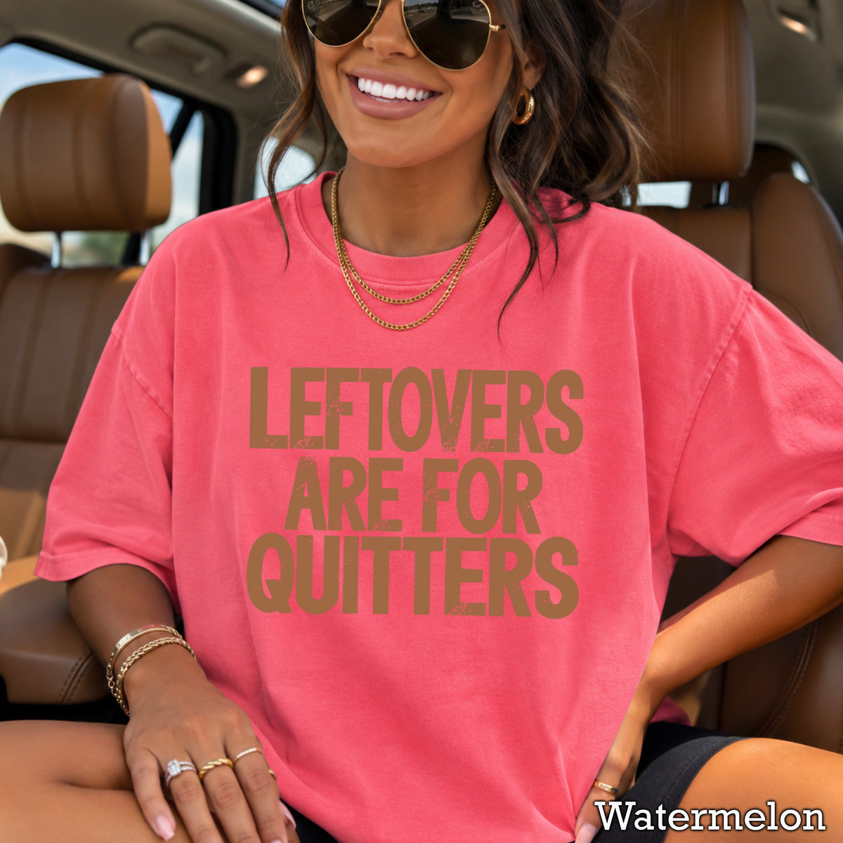 Leftovers Are For Quitters Thanksgiving Comfort Color Graphic Tee