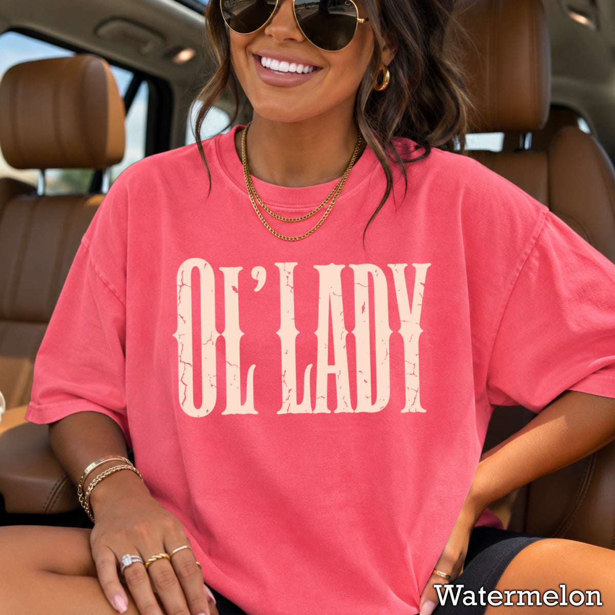 Ol’ Lady Comfort Color Graphic Tee