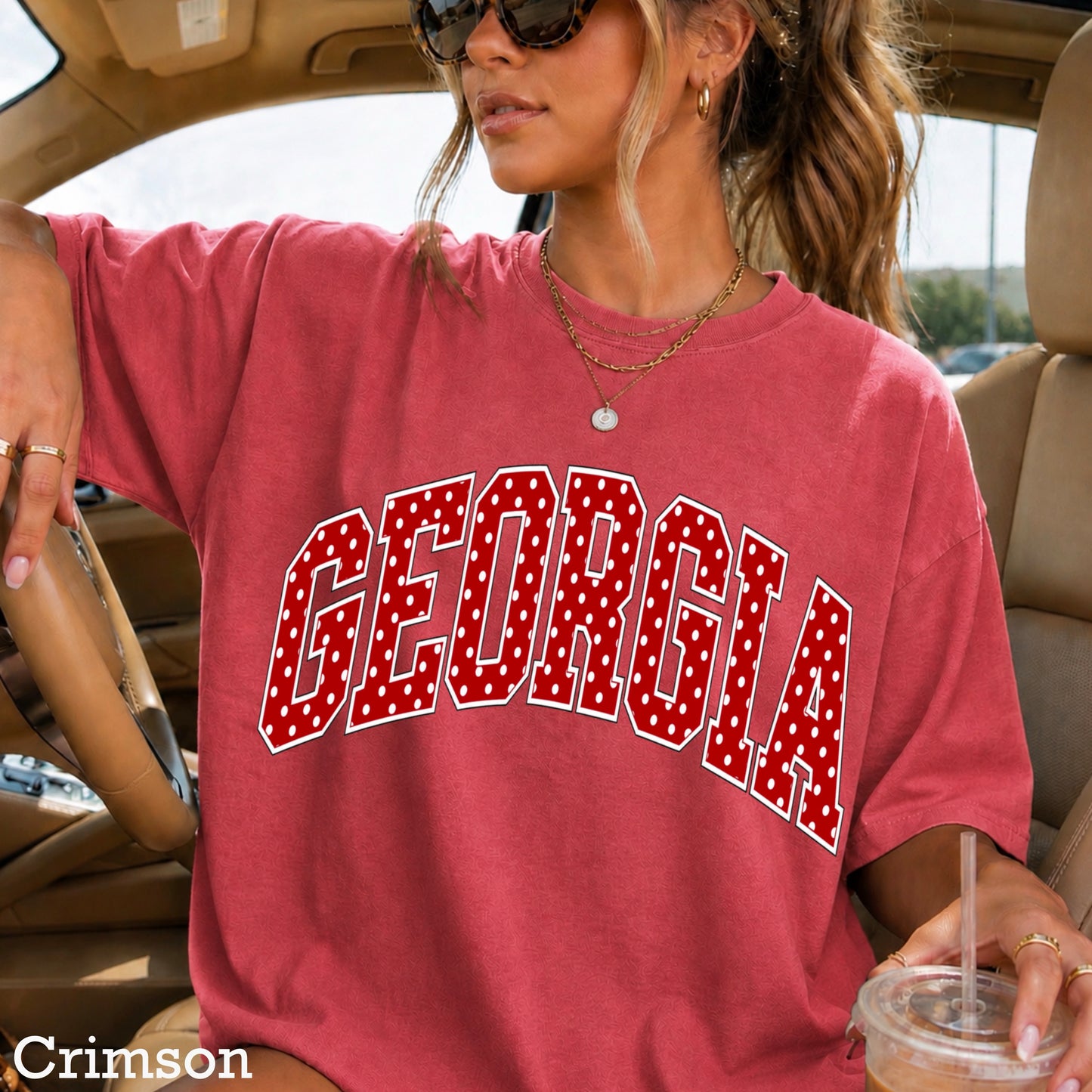 Georgia Polka Dot Comfort Color Graphic Tee