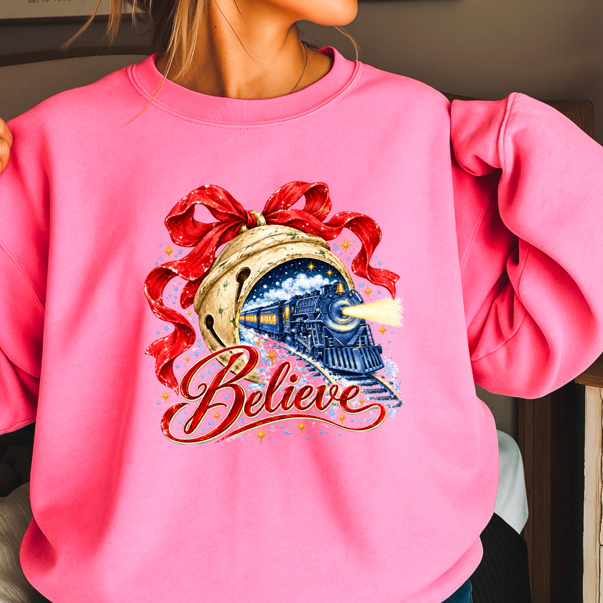 Believe Christmas Crewneck Sweatshirt