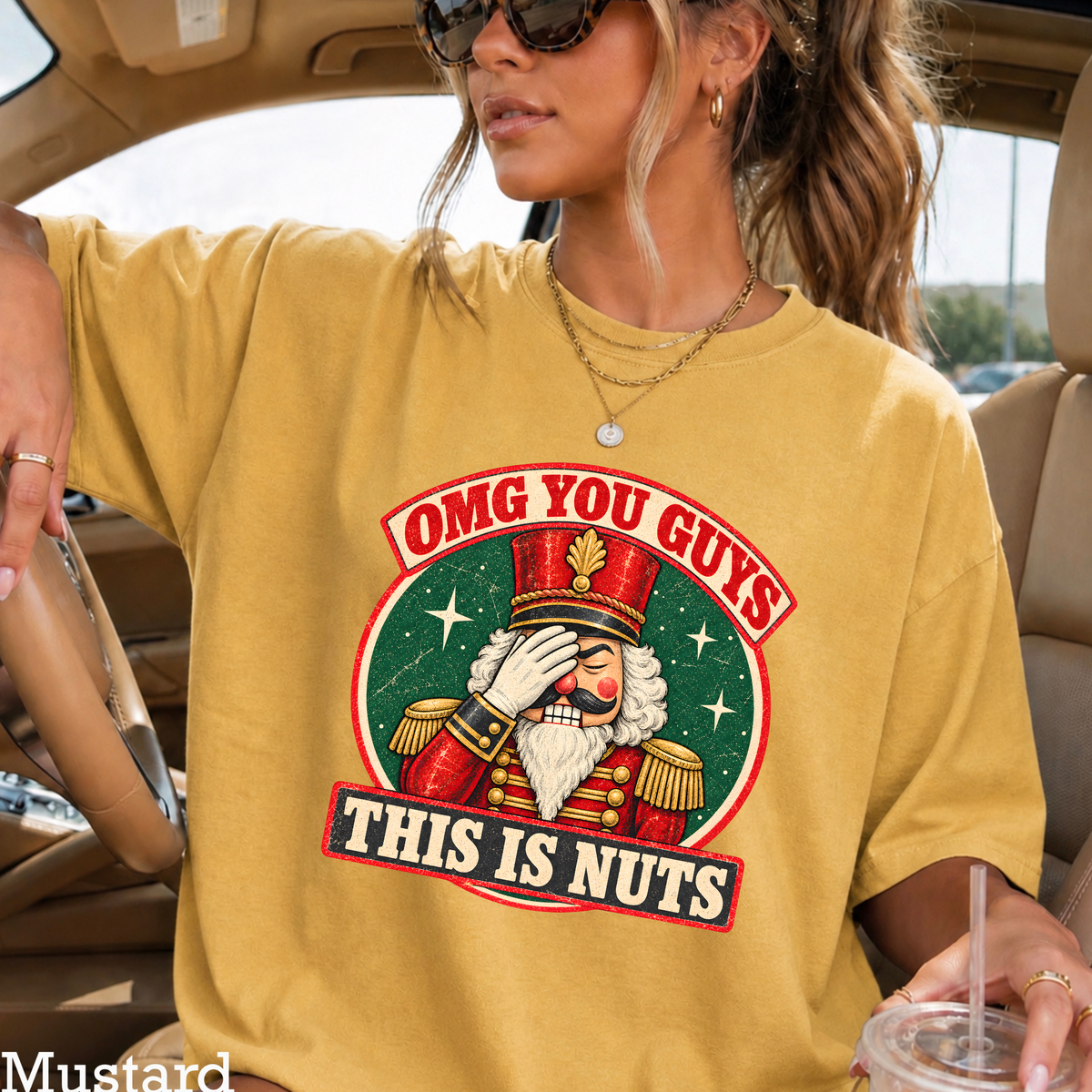 OMG You Guys This Is Nuts Christmas Comfort Color Graphic Tee