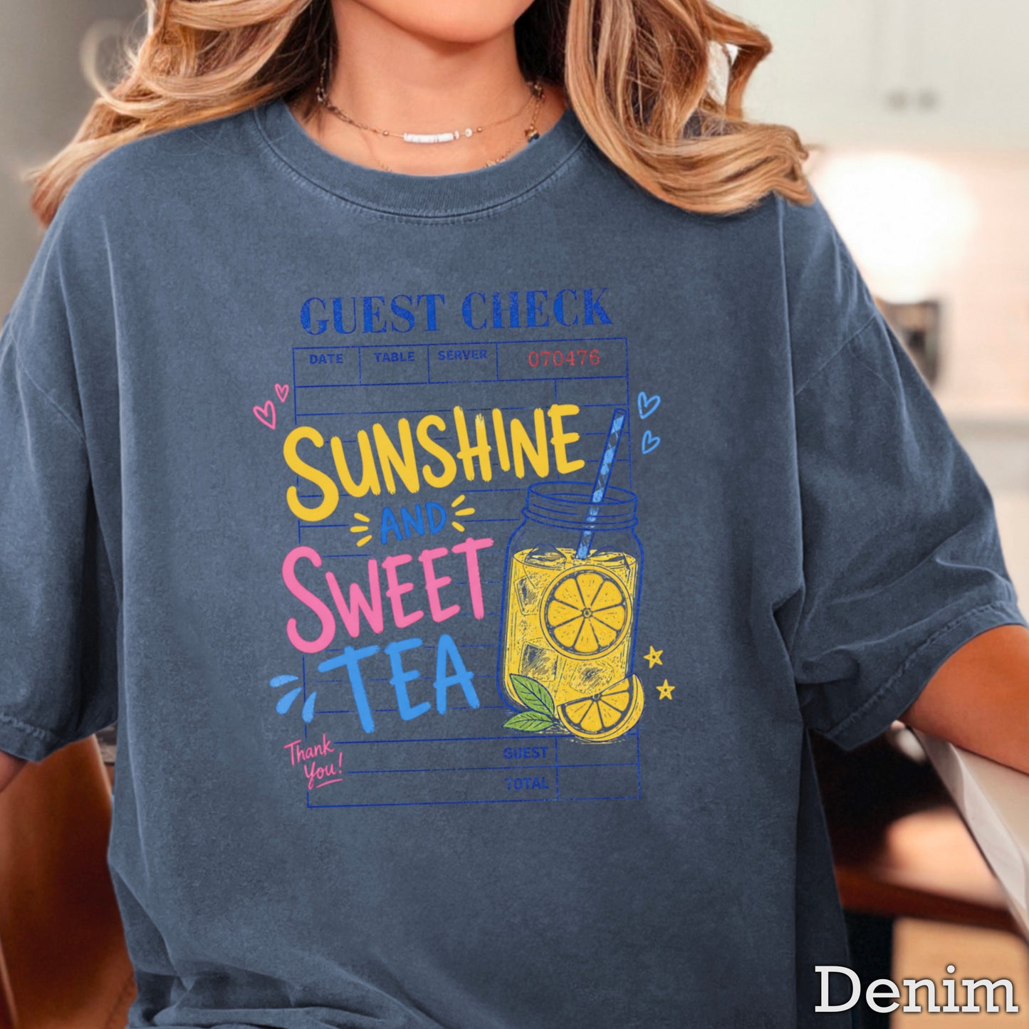 Guest Check Sunshine & Sweet Tea Comfort Color Graphic Tee