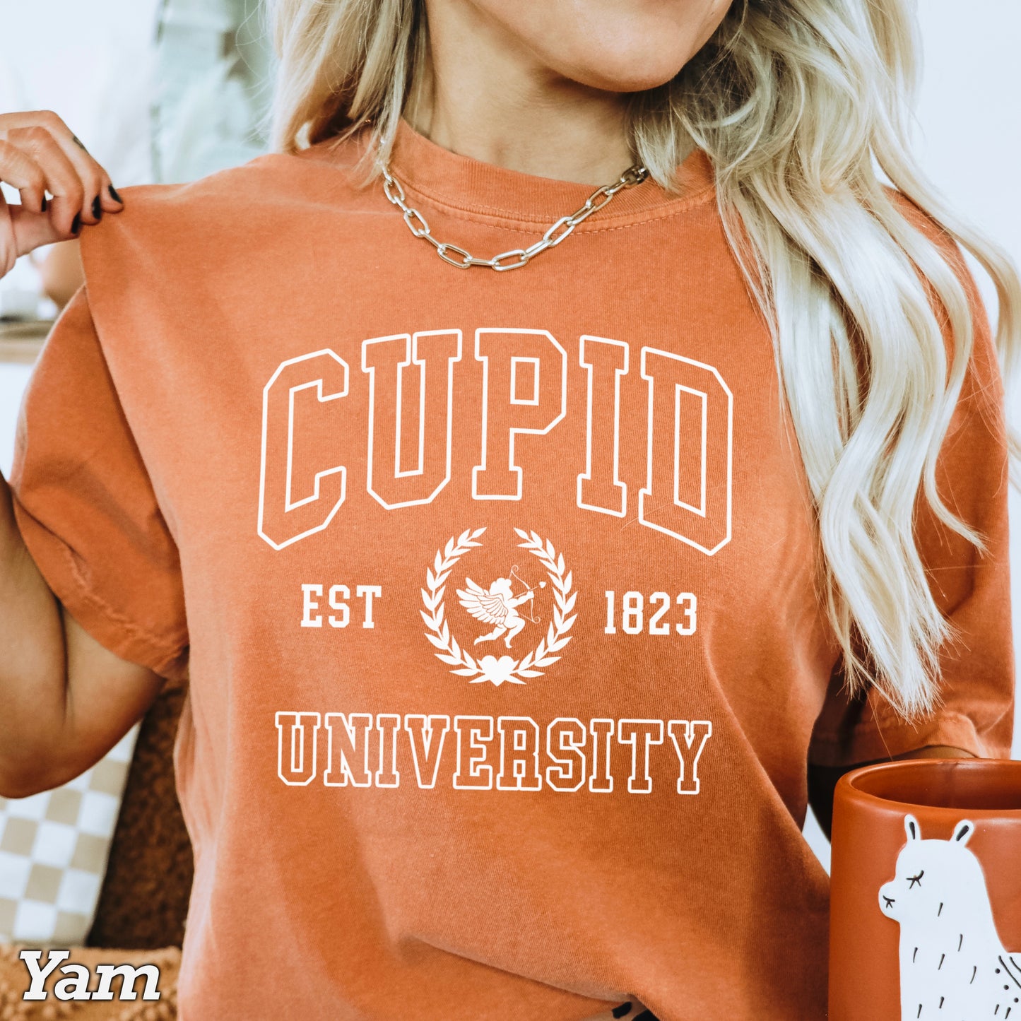 Cupid University Valentine’s Day Comfort Color Graphic Tee
