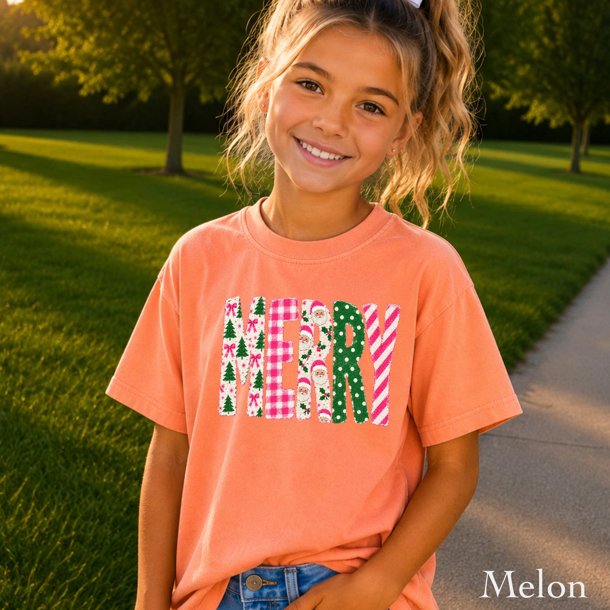 Merry Christmas Youth Comfort Color T-Shirt