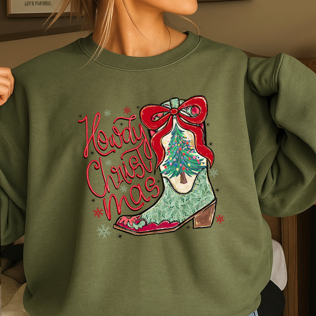 Howdy Christmas Crewneck Sweatshirt
