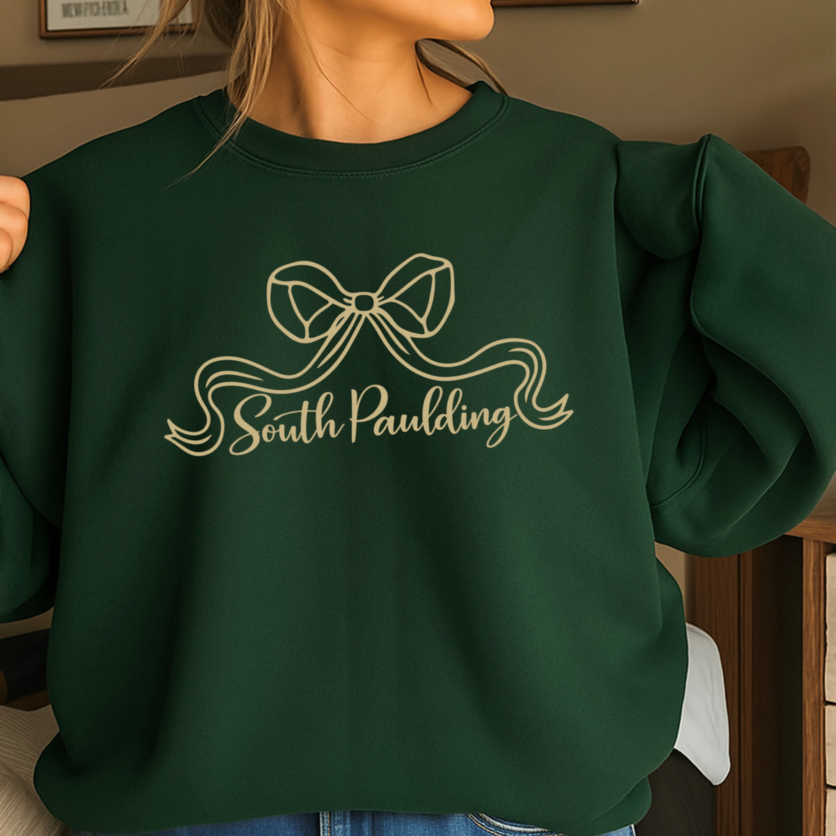 Spartans Coquette Bow Crewneck Sweatshirt