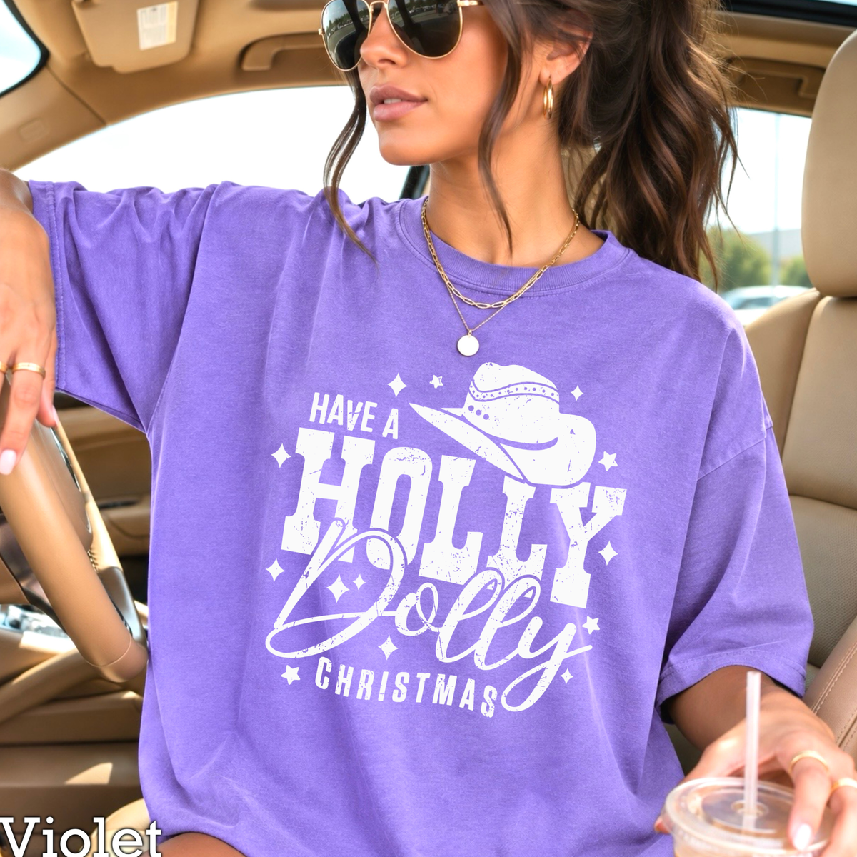 Have A Holly Christmas Comfort Color Graphic Tee