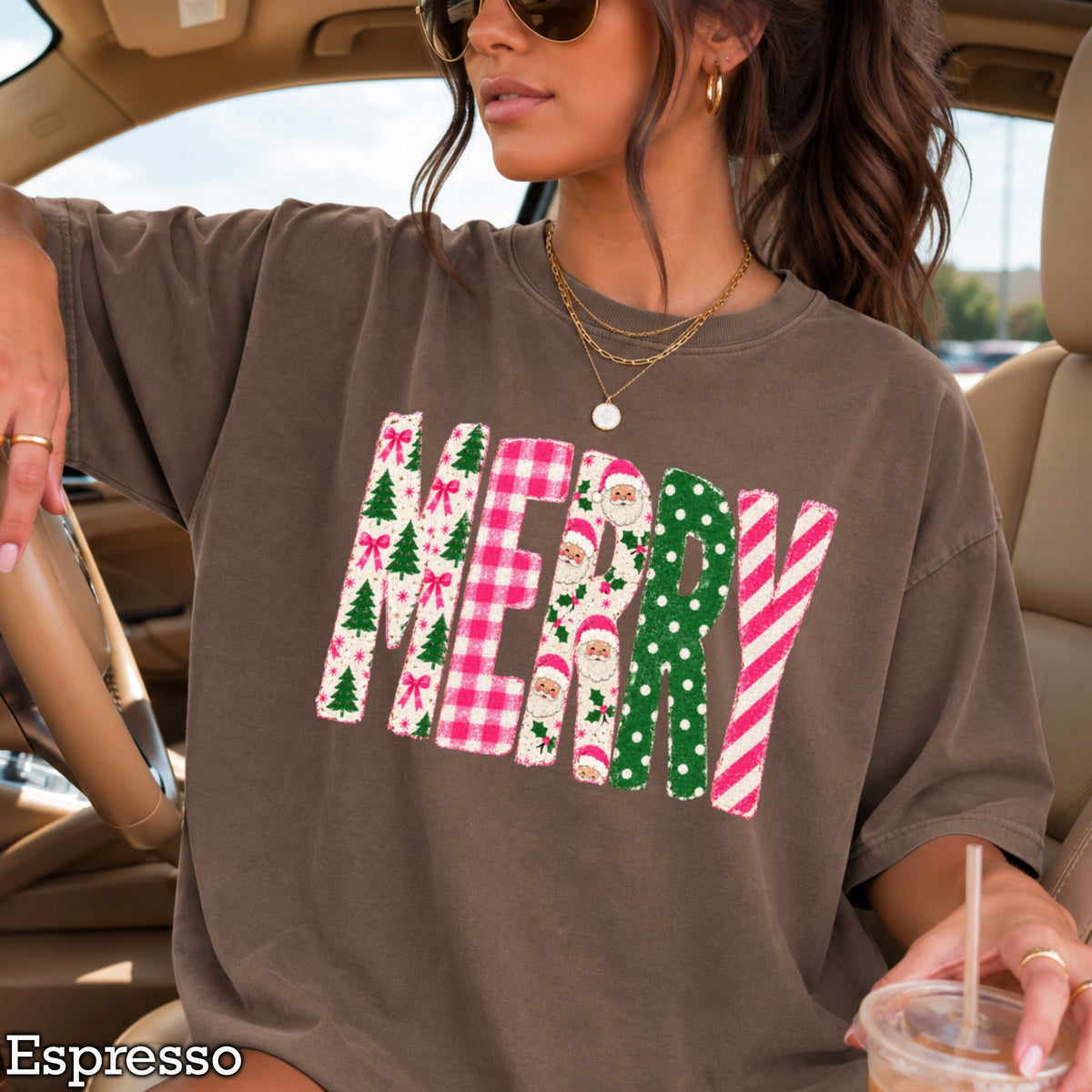 Merry Christmas Comfort Color Graphic Tee