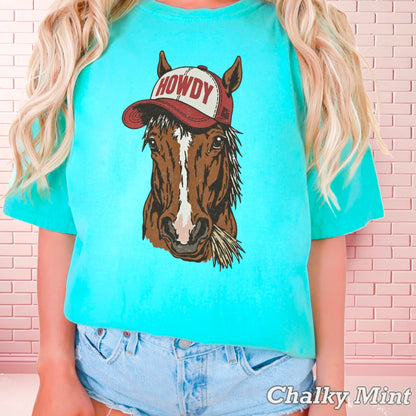 Howdy Horse Comfort Color Graphic Tee