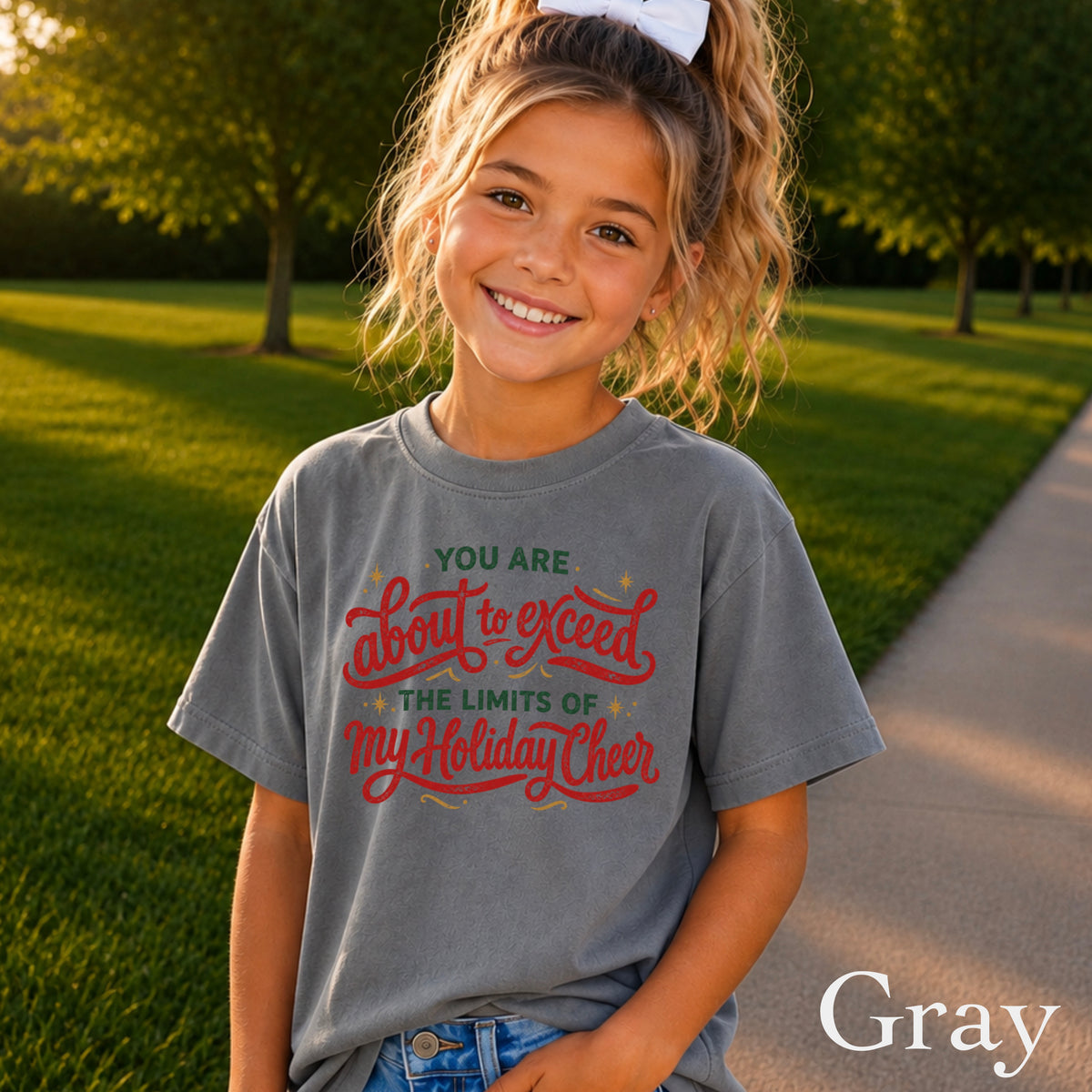You Are About To Exceed My Limits Of Holiday Cheer Christmas Youth Comfort Color T-Shirt
