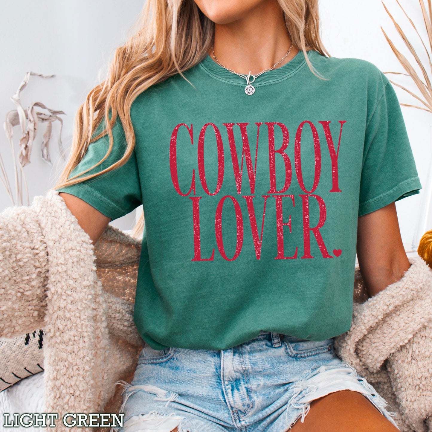 Cowboy Lover Valentine’s Day Comfort Color Graphic Tee
