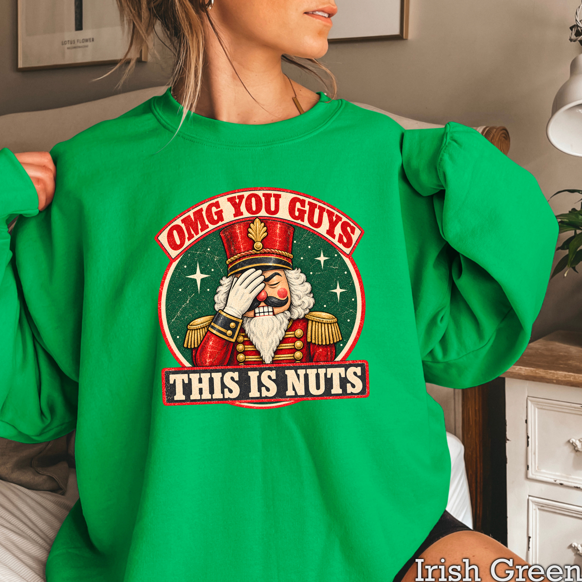 OMG You Guys This Is Nuts Christmas Crewneck Sweatshirt