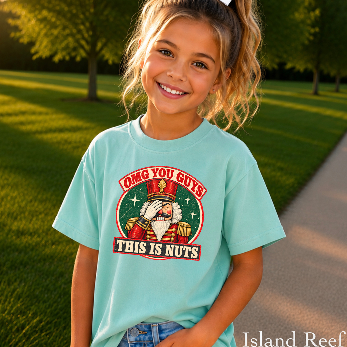 OMG You Guys This Is Nuts Christmas Youth Comfort Color T-Shirt