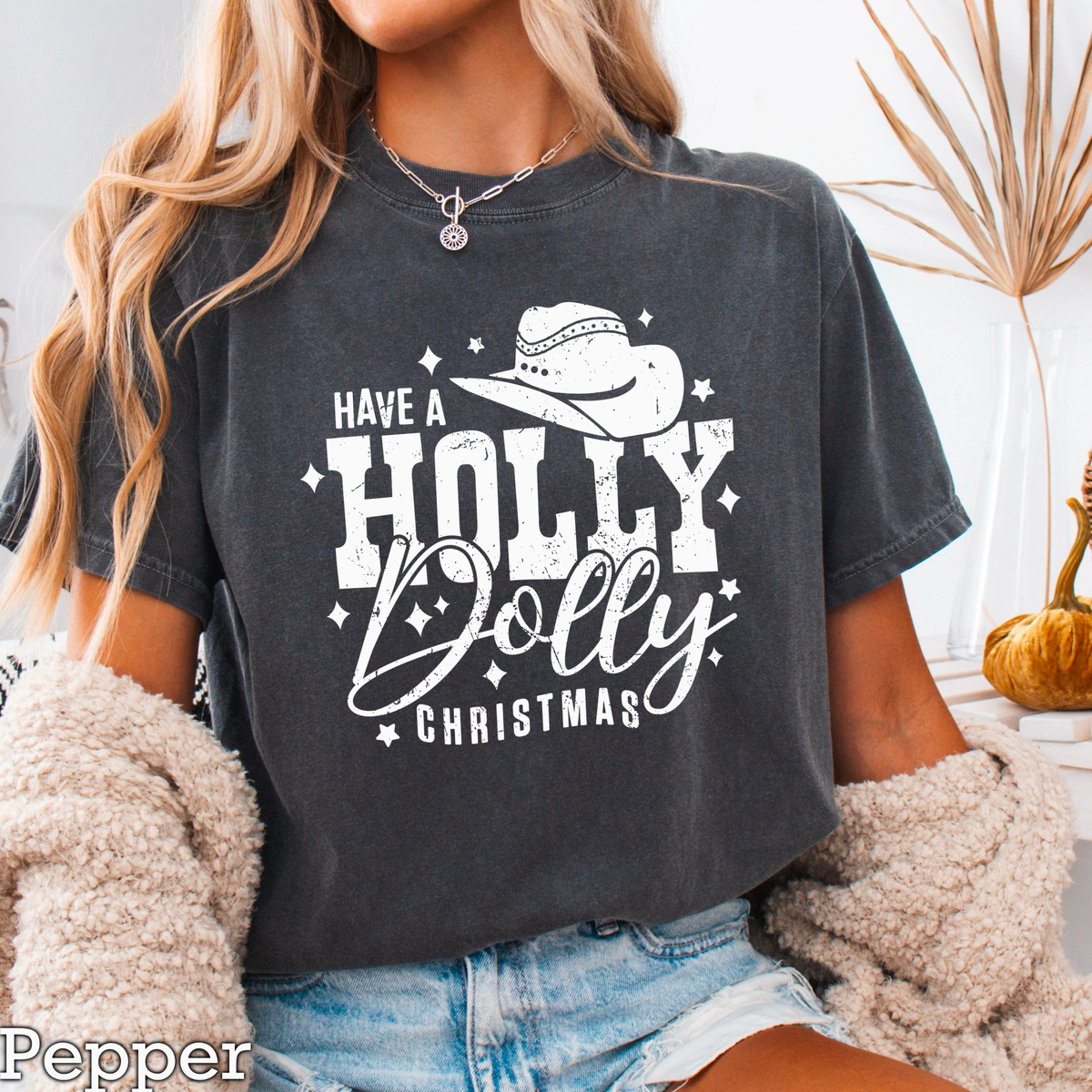 Have A Holly Christmas Comfort Color Graphic Tee