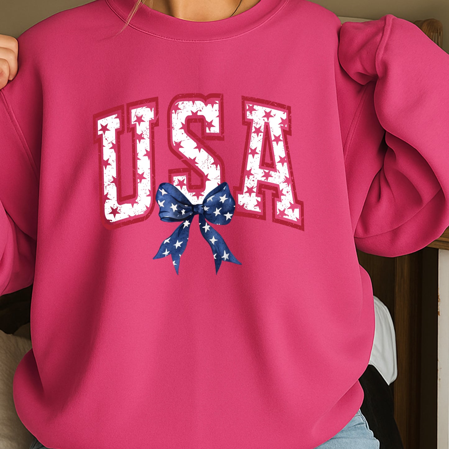 USA Patriotic Crewneck Sweatshirt