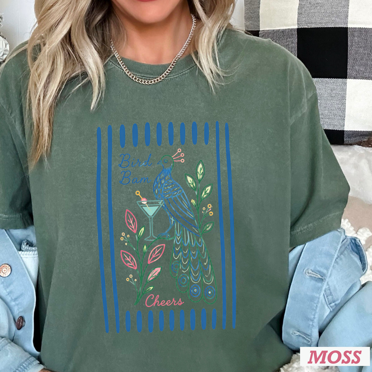 Mahjong Bam Bird Comfort Color Graphic Tee