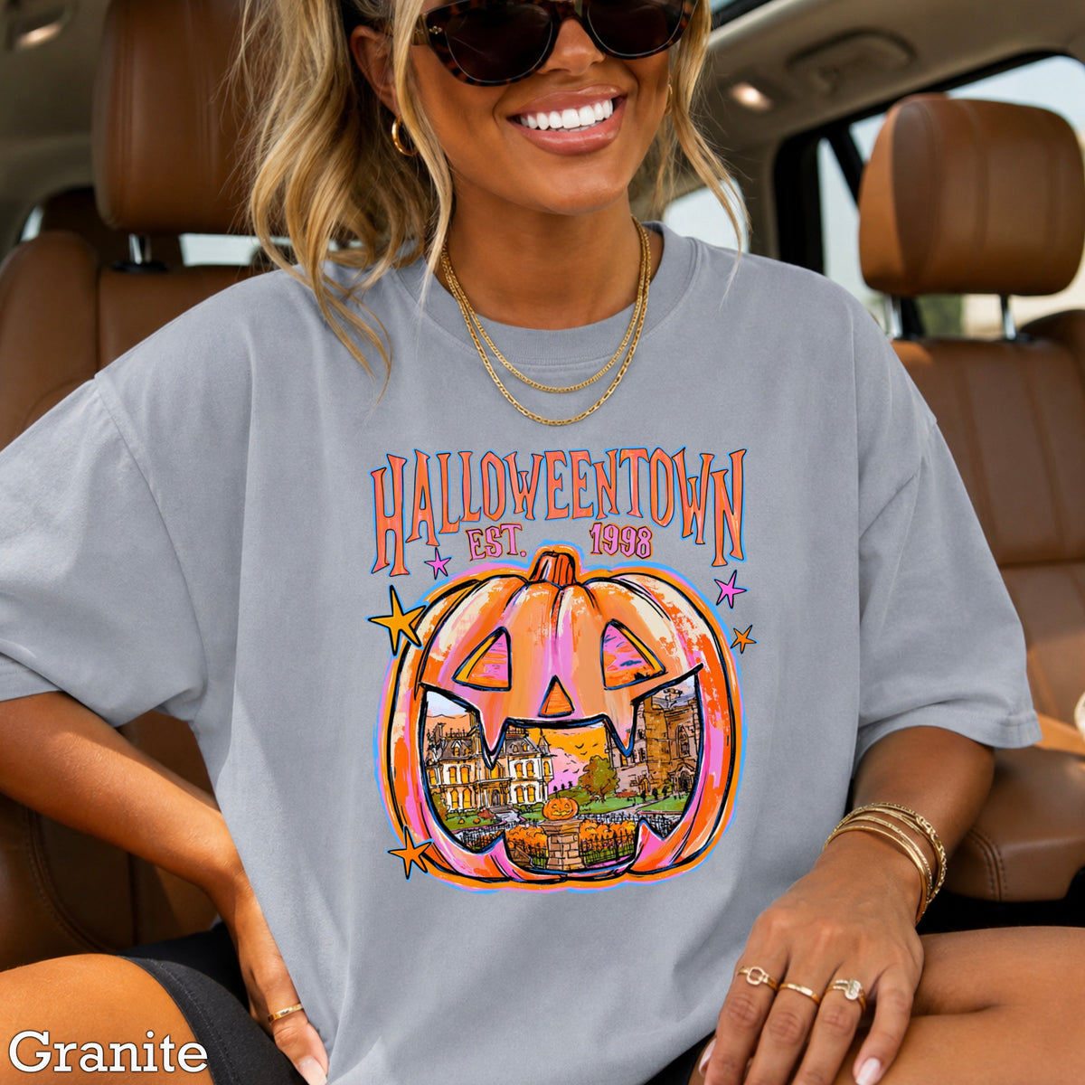 Halloween Town Comfort Color Graphic Tee