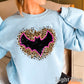 Leopard Bat Halloween Crewneck Sweatshirt